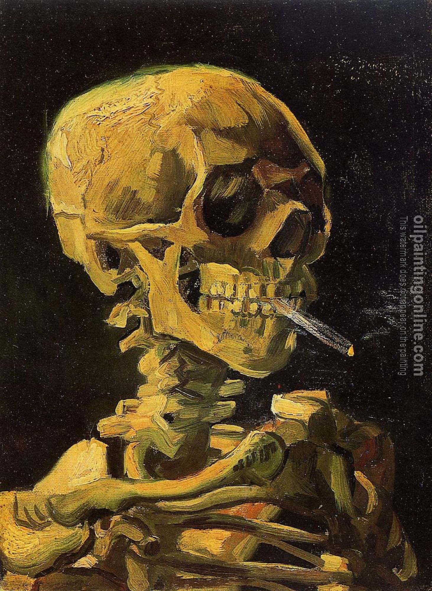 Gogh, Vincent van - Skull Smoking a Cigarette